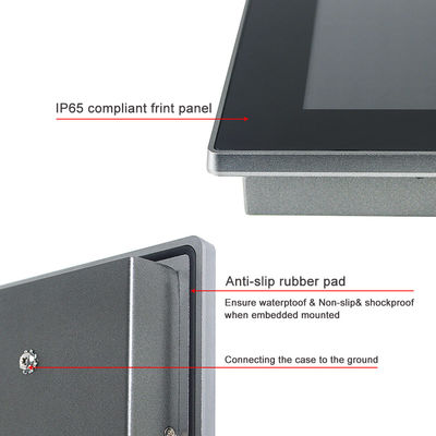 L'avant IP65 a enfoncé l'ordinateur imperméable d'écran tactile de pouce FHD LED du PC 24 de panneau