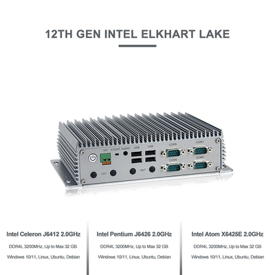 Ports incorporés industriels Fanless de Gen Intel Elkhart Lake J6412 3XLAN de PC de boîte 12èmes