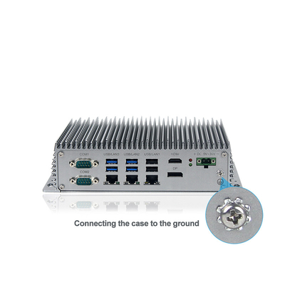 Le 12ème quadruple de la GEN J6412 de mini PC industriel Fanless creuse 2.0GHz 3xLAN RS232 RS422 RS485