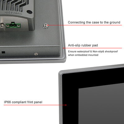 13,3&quot; PC d'écran tactile monté par panneau industriel d'Intel J6412 HMI d'affichage à cristaux liquides avec 2 RS485