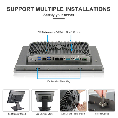 13,3&quot; PC d'écran tactile monté par panneau industriel d'Intel J6412 HMI d'affichage à cristaux liquides avec 2 RS485