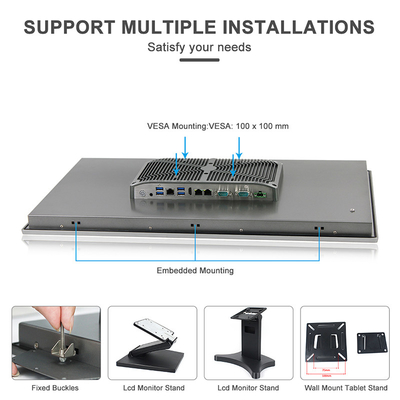 L'ordinateur industriel Fanless de noyau du quadruple J6412 a enfoncé HMI tout dans un double LAN de Giga