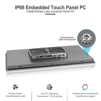 L'ordinateur industriel Fanless de noyau du quadruple J6412 a enfoncé HMI tout dans un double LAN de Giga