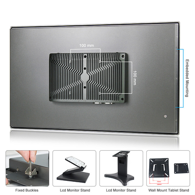 24 écrans tactiles capacitifs de PC de panneau de pouce J6412 Windows 11 HMI avec 2xRS485