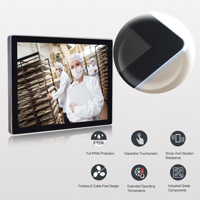 19 pouces d'I3-6100U ont mené le PC industriel Fanless d'écran tactile d'Ip69k pour IoT