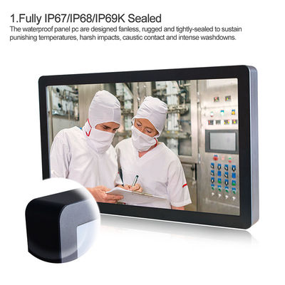 Ordinateur imperméable de bureau de l'écran tactile Ip65, PC de panneau de GPIO Linux