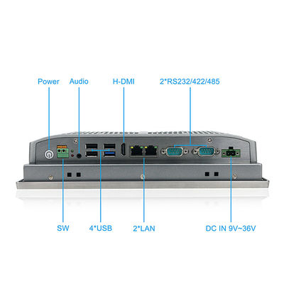 Hmi a enfoncé le PC industriel de panneau d'acier inoxydable avec GPIO