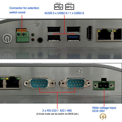 PC industriel grand-angulaire d'écran tactile de 4G WiFi Bluetooth moniteur rocailleux d'écran tactile de 17,3 pouces