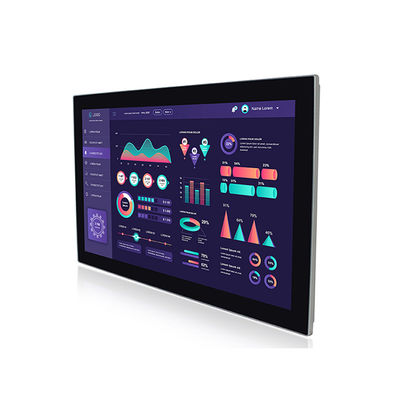 21,5&quot; imperméable 24v double Lan Pc Panel Touch Screen industriel Fanless
