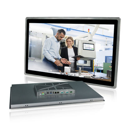PC incorporé Fanless 24&quot; de contact d'IOT I3 8145U Windows 10 RS232 VGA PCAP