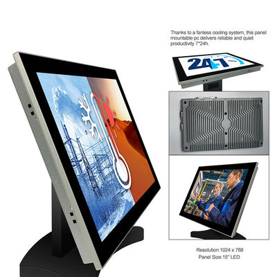 Bluetooth RS422 LAN Industrial Panel Mount Monitor, 15 ordinateur industriel de panneau de COM de pouce 6