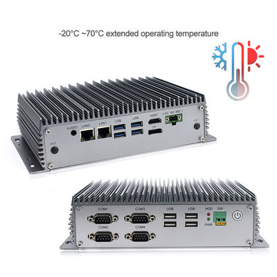Intel I5 a enfoncé le mini ordinateur industriel Fanless de PC conjuguent port de COM de Lan With Rs 232