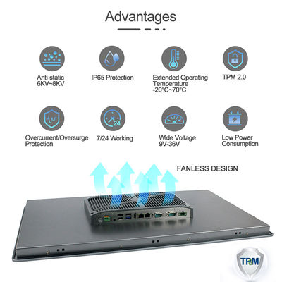 génération Ip66 Front Waterproof de PC de panneau de 1000nits I7 HMI 8ème