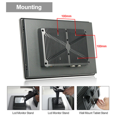 Ip66 VESA Waterproof Resistive Touch Screen 600cd/m2 J1900 avec TPM 2,0