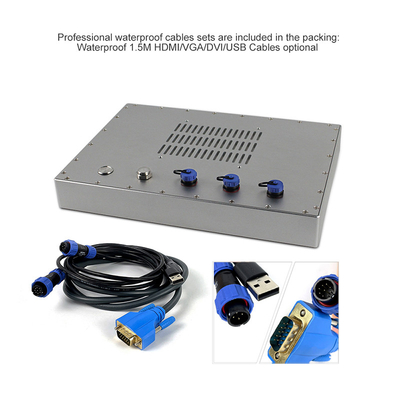 Moniteur industriel d'affichage à cristaux liquides du moniteur 450cd/m2 d'écran tactile d'affichage à cristaux liquides de VGA DVI IP69K