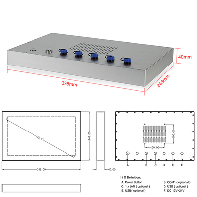 PC industriel lisible de panneau d'écran tactile du noyau I3 d'écran tactile de la lumière du soleil IP67 imperméable