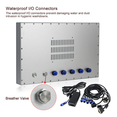 Pouces Fanless imperméable industriel du PC IP66 IP69k d'écran tactile du noyau I3 I5 de crispation 15,6