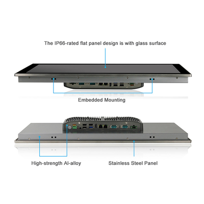 Contact du PC PCAP de panneau d'acier inoxydable Windows 10 RS485 IP65 pour l'automation industrielle